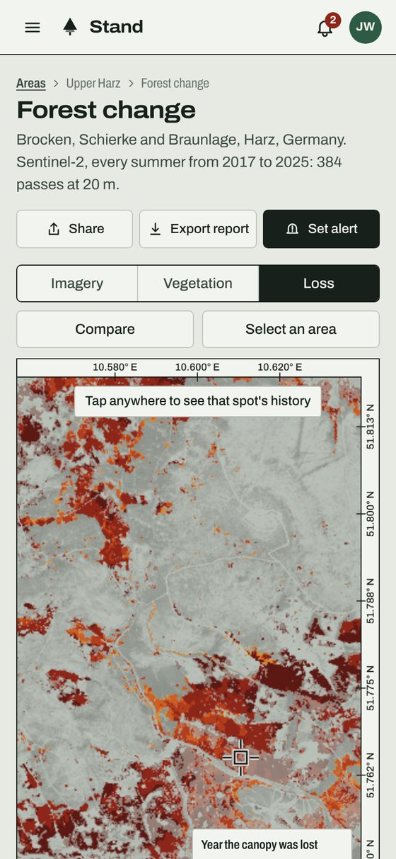 The Field sheet version on a phone: top bar, page header, map and timeline.